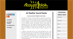 Desktop Screenshot of allweathersoundpanels.net